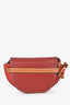 Loewe Burgundy/Brown Leather Mini 'Gate' Crossbody Bag