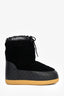 Pre-Loved Chanel™ Black Shearling Drawstring Snow Boots Size 39