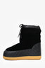 Pre-Loved Chanel™ Black Shearling Drawstring Snow Boots Size 39