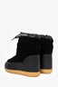 Pre-Loved Chanel™ Black Shearling Drawstring Snow Boots Size 39