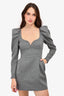 Magda Butrym Grey Sweetheart Neckline Mini Dress Size 36