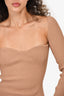 Khaite Nude Ribbed Top Size S