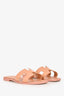 Hermès Pink Leather H Oran Sandals Size 36