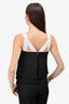 Sandro Black/White Cropped Sleeveless Top Size 2