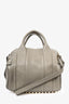 Alexander Wang Grey Studded Rocco Bag with Strap