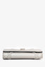 Christian Dior 2016 Silver Grained Leather Small Diorama Wallet