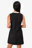 Self-Portrait Black Sleeveless Mini Dress With White Lace Crystal Embellished Front Size 4