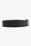 Louis Vuitton Black Epi Leather Dual Toned Twist Belt Size 86/34