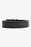 Louis Vuitton Black Epi Leather Dual Toned Twist Belt Size 86/34