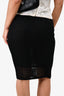 Alexander Wang Black Crochet Midi Skirt Size S