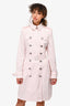 Burberry Baby Pink Trench Coat Size 8 US