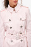 Burberry Baby Pink Trench Coat Size 8 US