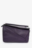 Loewe 2015 Purple Leather Medium Puzzle Bag