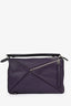 Loewe 2015 Purple Leather Medium Puzzle Bag