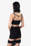 Moschino Black Mesh Sleeveless Mini Dress Size 4 (As Is)