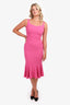 Dolce & Gabbana Pink Sleeveless Midi Dress Size M