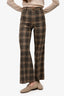 Acne Studios Brown Plaid Wool Trousers Size 34