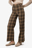 Acne Studios Brown Plaid Wool Trousers Size 34