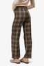 Acne Studios Brown Plaid Wool Trousers Size 34