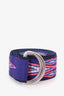 Isabel Marant Blue/Pink Nyess Jacquard D-Ring Belt