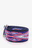 Isabel Marant Blue/Pink Nyess Jacquard D-Ring Belt