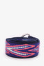 Isabel Marant Blue/Pink Nyess Jacquard D-Ring Belt