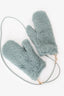 Max Mara Blue Alpaca Fur Mittens Size S/M