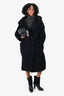 Max Mara Black Alpaca "Teddy" Coat Size Small