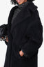 Max Mara Black Alpaca "Teddy" Coat Size Small