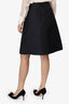 Max Mara Black Silk Pleated A-Line Skirt Size 4