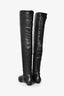 Jimmy Choo Black Leather Knee High Boots Size 37.5