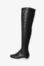 Jimmy Choo Black Leather Knee High Boots Size 37.5