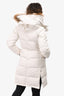 Canada Goose White Rowley Fur Hooded Long Down Coat Size XS