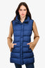 Prada 2012 Navy Blue Puffer Long Vest Coat Size 42