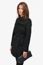 Burberry Black Double Breasted Trench Coat With Belt Size 6 US