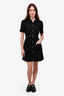 Pre-Loved Chanel™ 2013 Black Tweed Short Sleeve Mini Dress With Belt Size 36