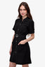 Pre-Loved Chanel™ 2013 Black Tweed Short Sleeve Mini Dress With Belt Size 36