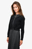 Louis Vuitton Black Leather Detailed Dress + Jacket Set Size 38/M