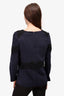 Chloe Navy/Black Lace Embellished Top Size 38