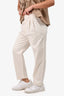 Brunello Cucinelli Cream Linen High Waisted Pants Size 6 US