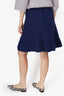 Carven Navy Pleated Midi Skirt Size 40