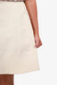 Stella McCartney White Baroque Embossed Midi Skirt Size 44