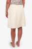 Stella McCartney White Baroque Embossed Midi Skirt Size 44