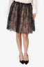 Valentino Black Lace Overlay Skirt Size 12