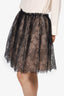 Valentino Black Lace Overlay Skirt Size 12