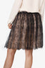 Valentino Black Lace Overlay Skirt Size 12