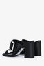 Senso Black Satin Diamante Buckle Heels Size 37