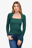 Sandro Green Ribbed Top Est. Size S