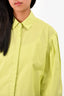 L' Academie Green Cotton 3/4 Sleeve Button-Down Shirt Size XS