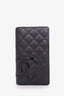 Pre-loved™ Chanel 2012-13 Black Quilted Leather Ligne Cambon Yen Wallet